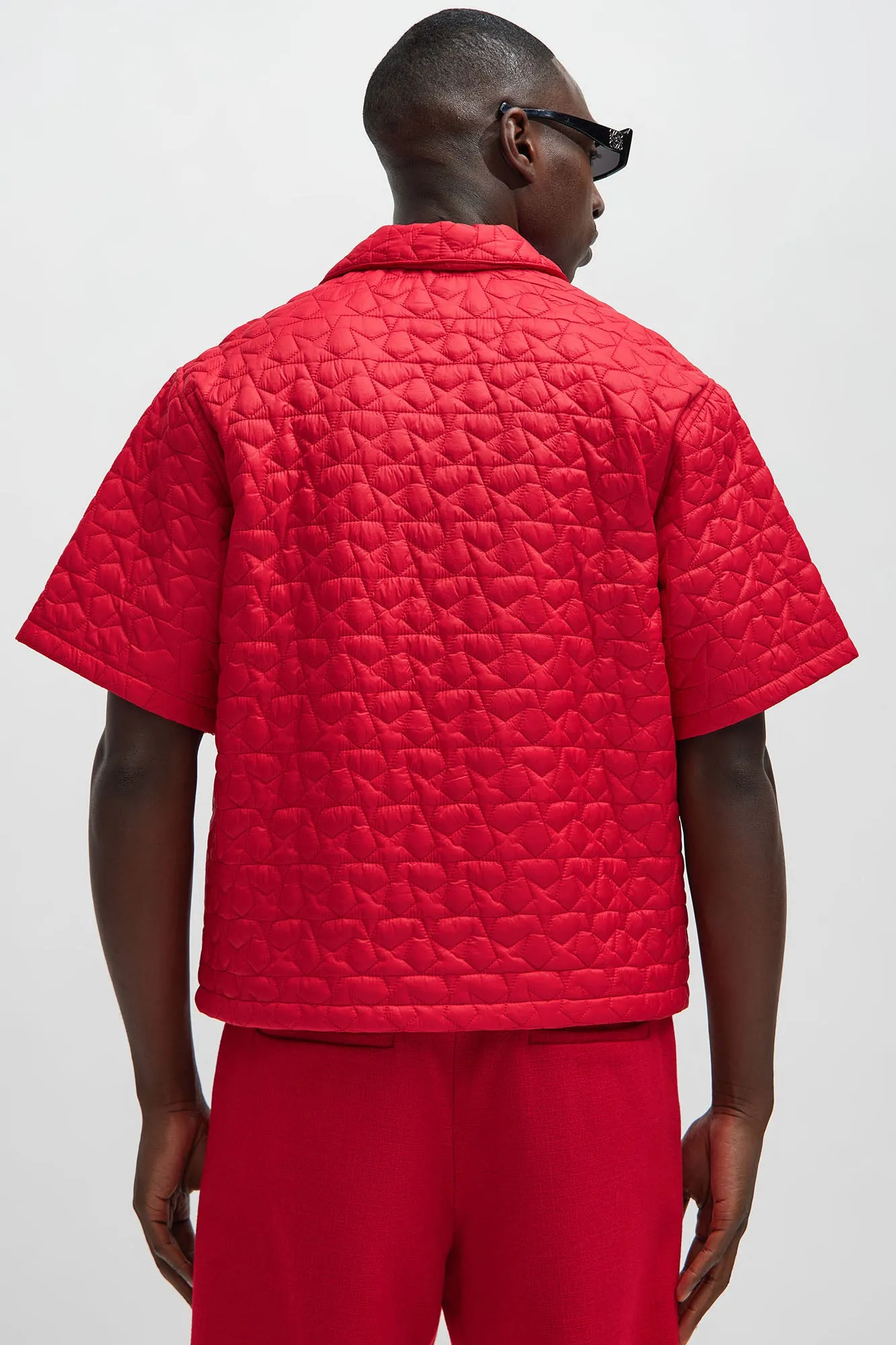 Attucks Quilted Nylon Shirt - Red