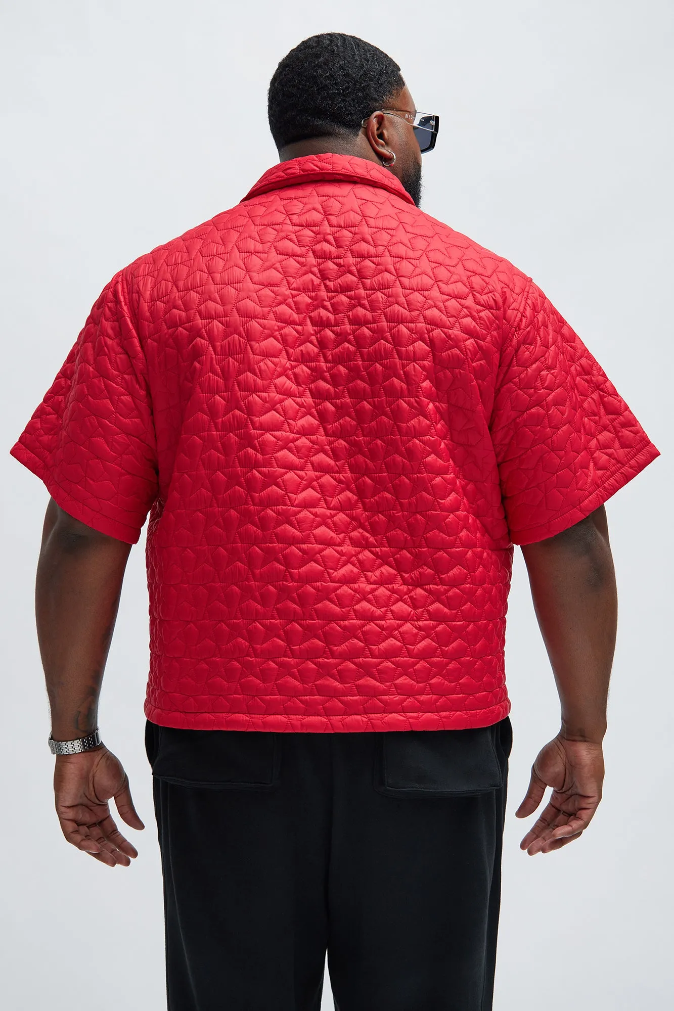 Attucks Quilted Nylon Shirt - Red