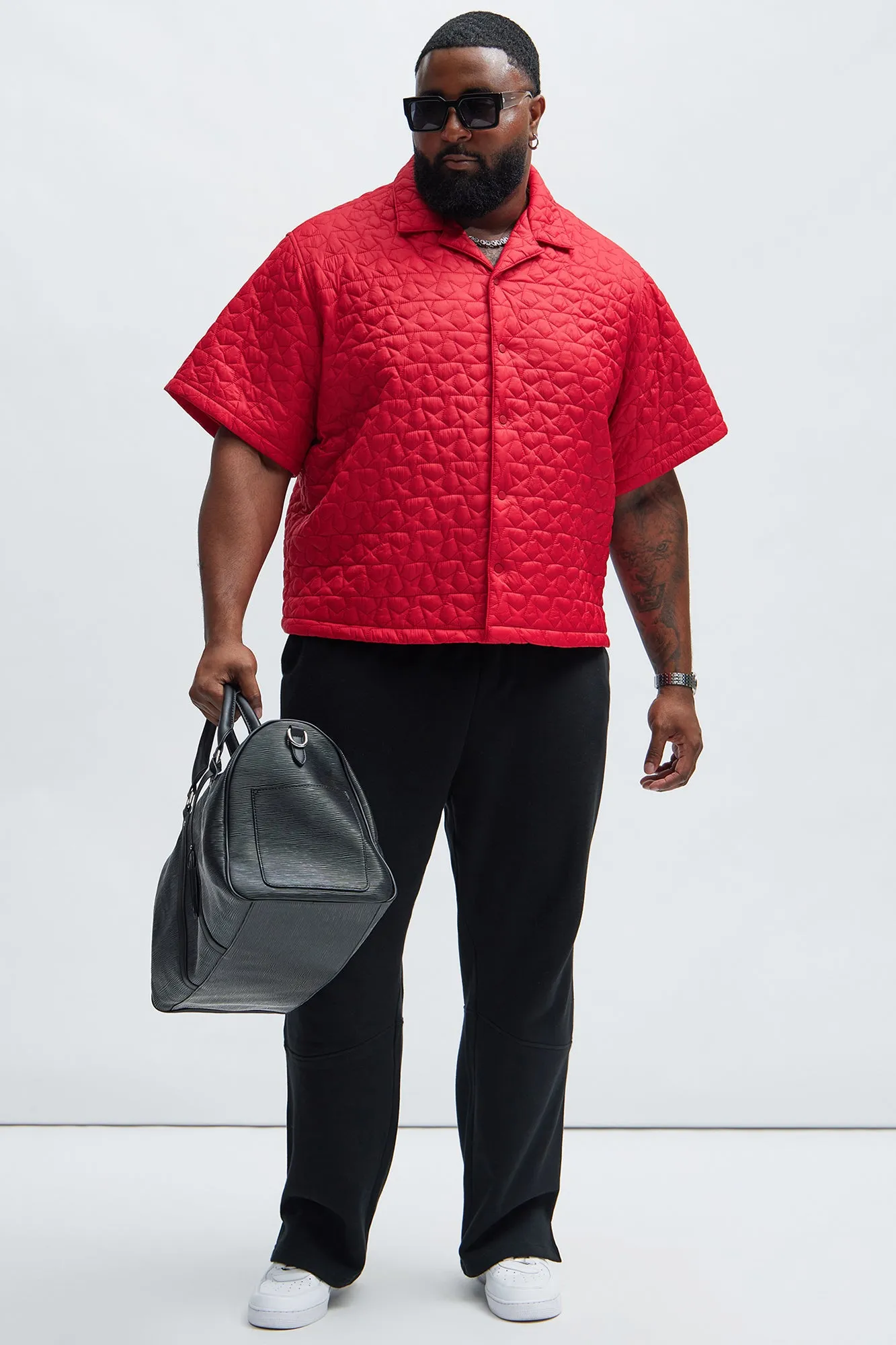 Attucks Quilted Nylon Shirt - Red
