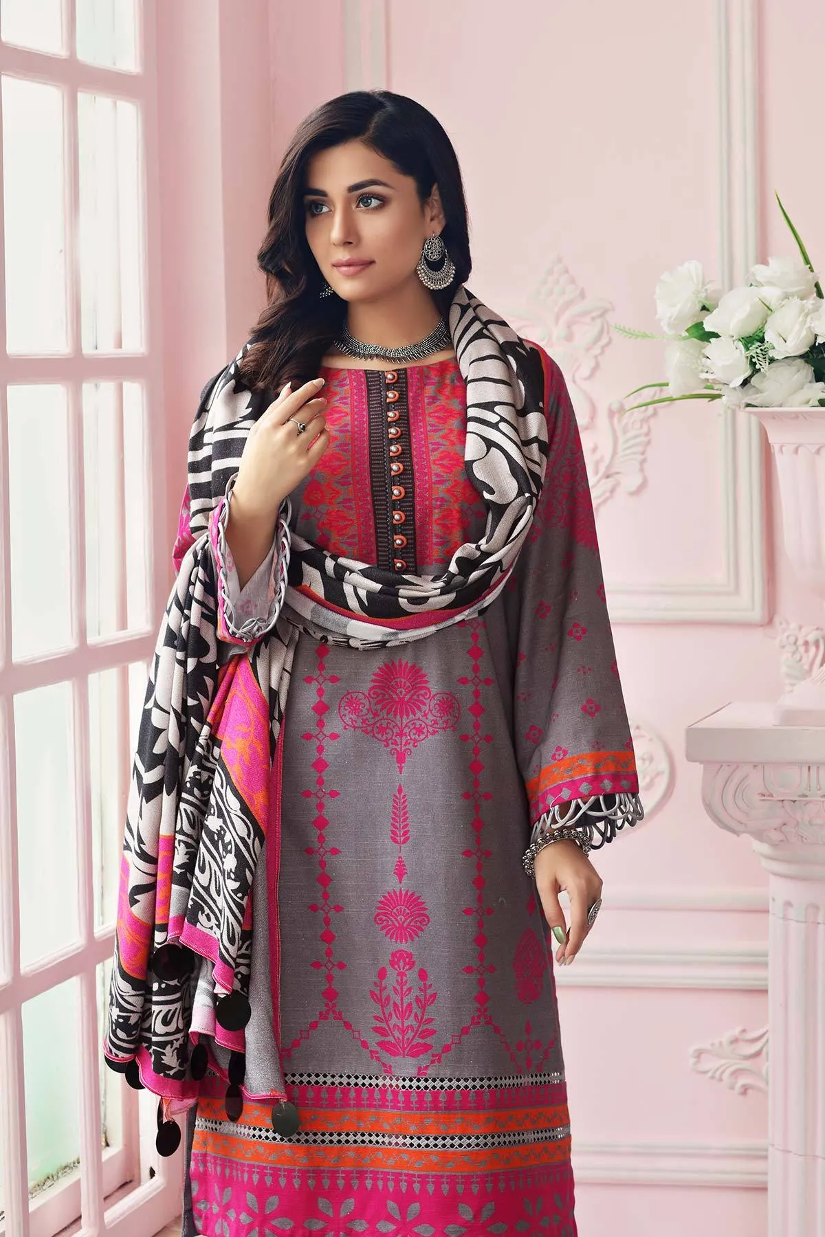 Charizma Qaus Printed Khaddar Collection – QPK-13