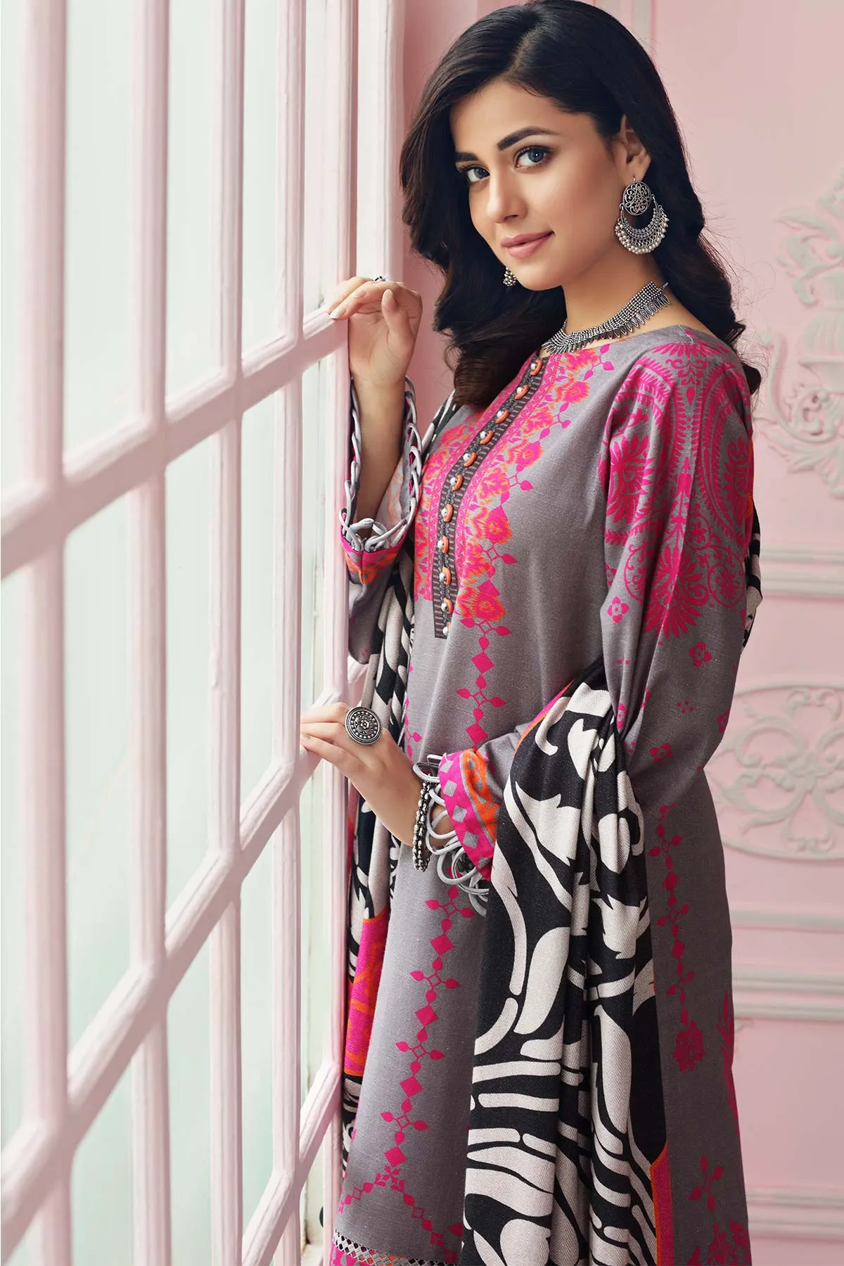 Charizma Qaus Printed Khaddar Collection – QPK-13