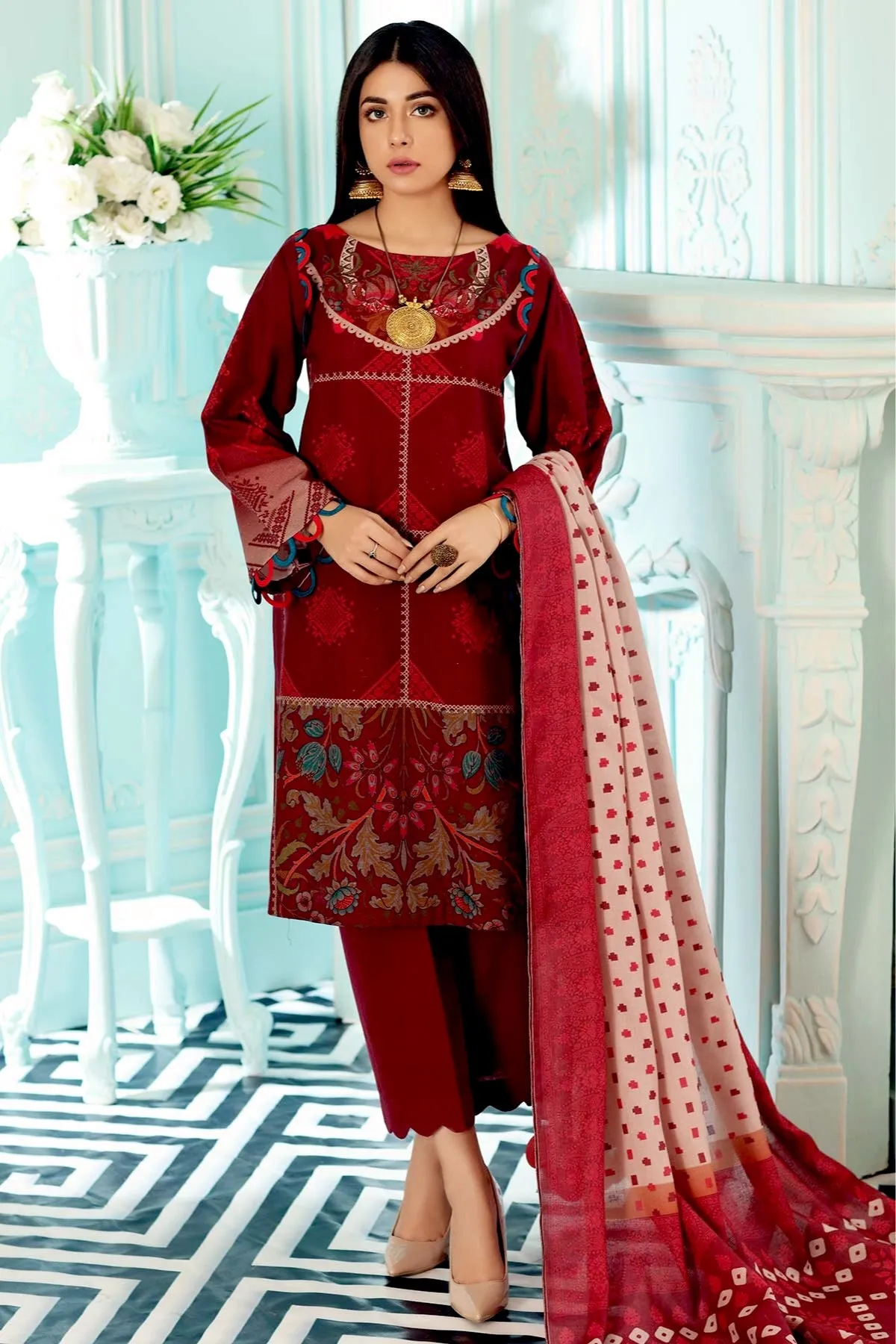 Charizma Qaus Printed Khaddar Collection – QPK-18
