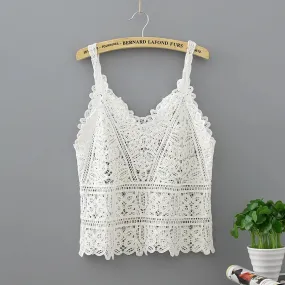 Cotton Crochet Tank Top Sexy Knitted Hollow Out Vest Crop Top Women Femme Vintage Backless Camisole Female 2023 Summer Clothes Cotton Crochet Tank Top Sexy Knitted Hollow Out Vest Crop Top Women Femme Vintage Backless Camisole Female 2023 Summer Clothes