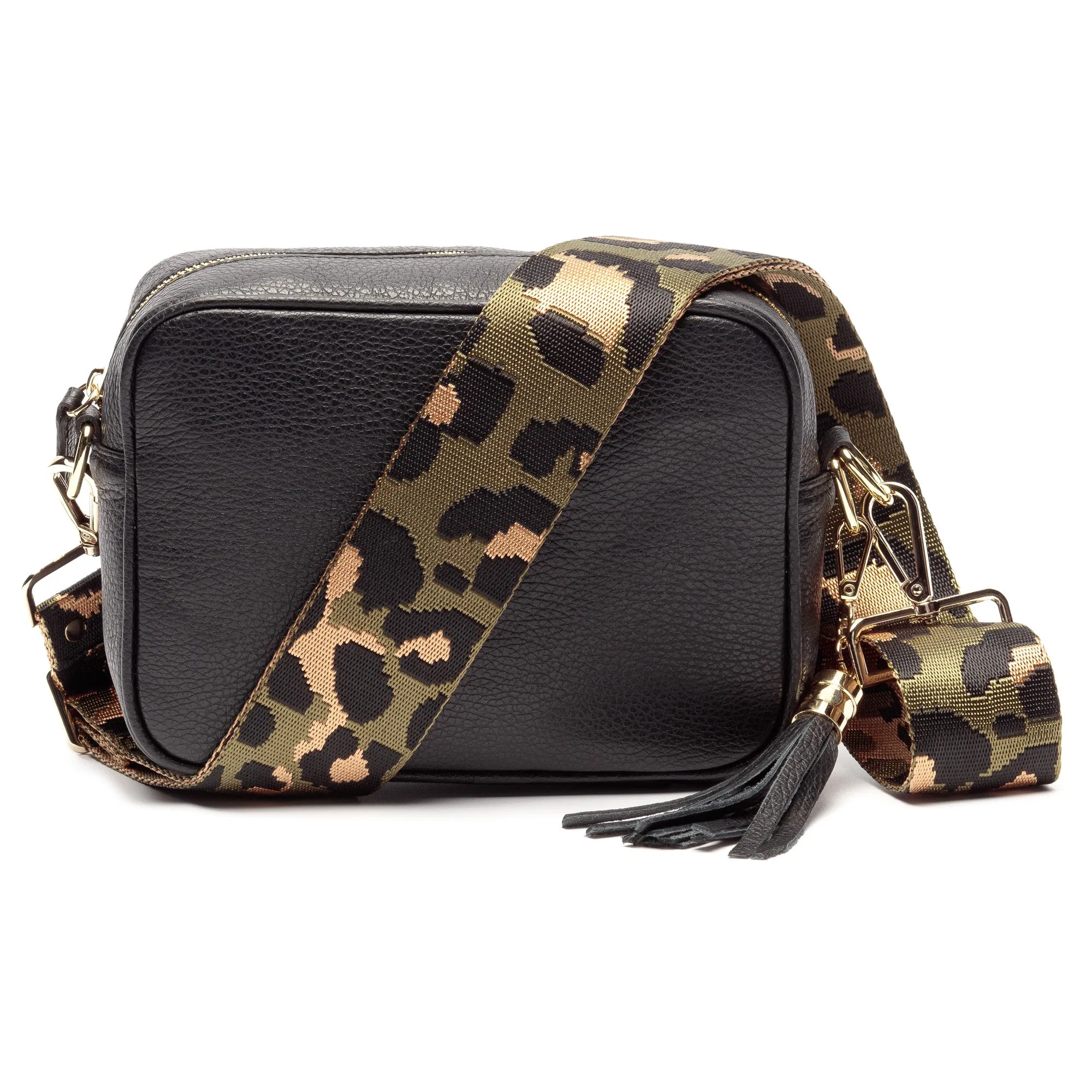 Crossbody Black (Olive Leopard strap)