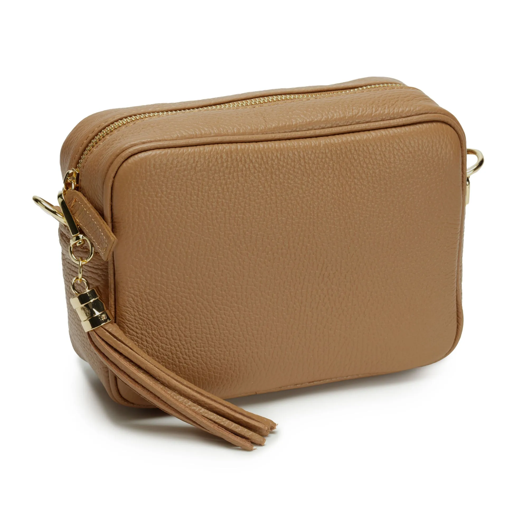 Crossbody Camel (Charcoal Stripe Strap)