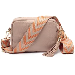 Crossbody Nude (Tangerine Chevron Strap)