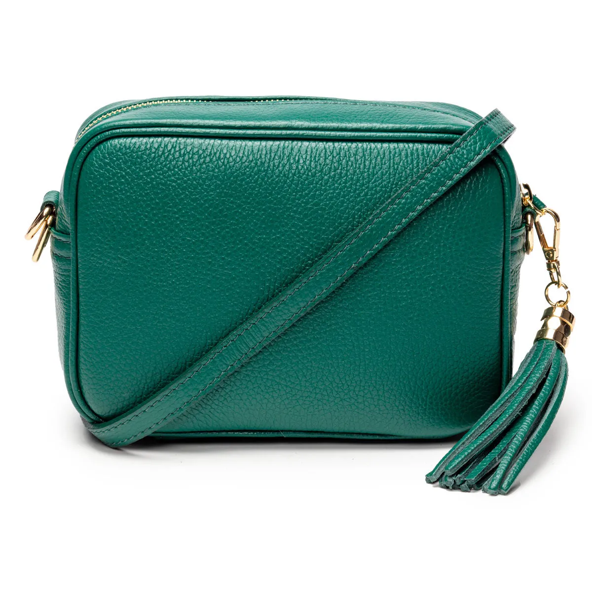 Crossbody Peacock Green(Gold Chevron Strap)