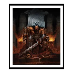 Diablo IV Barbarian Bul-Kathos 40.6x50.8cm Framed Art Print