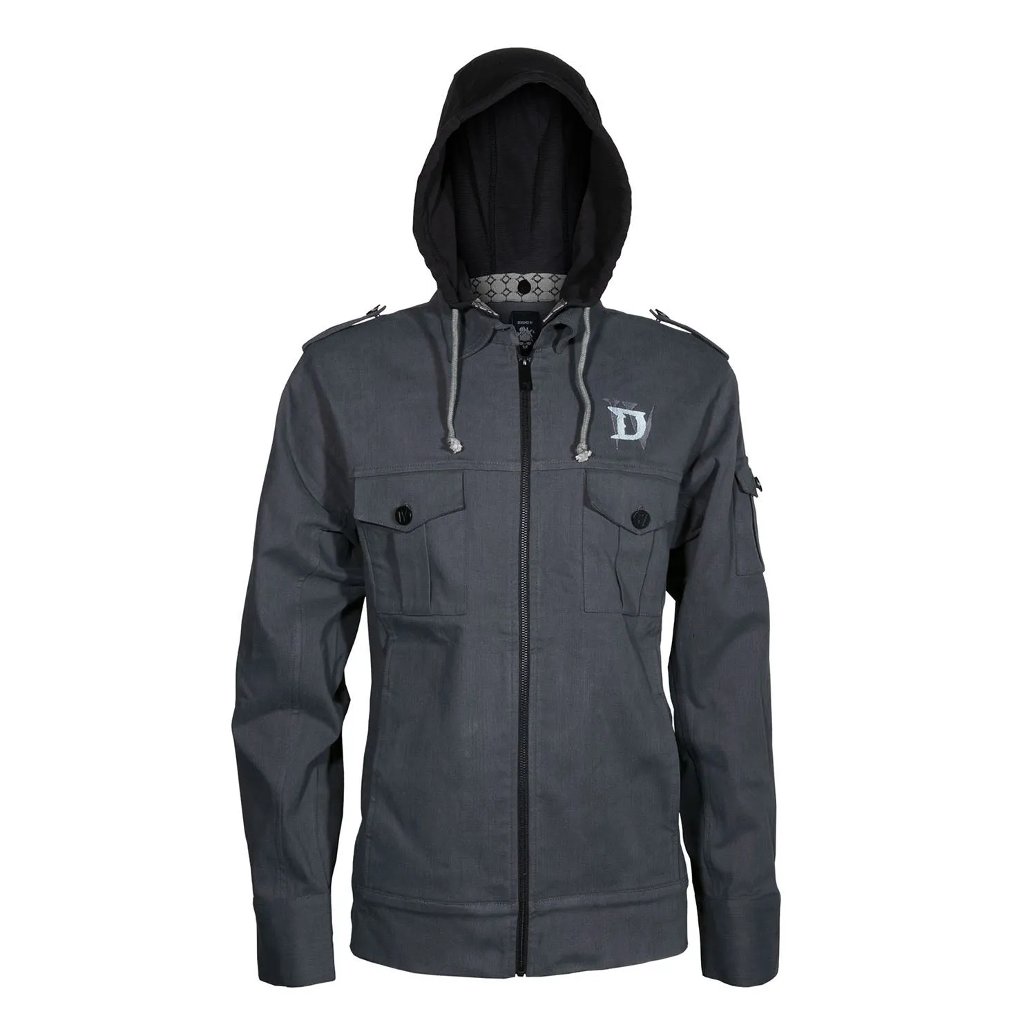 Diablo IV Prime Evil Grey Zip-Up Fatigue Jacket