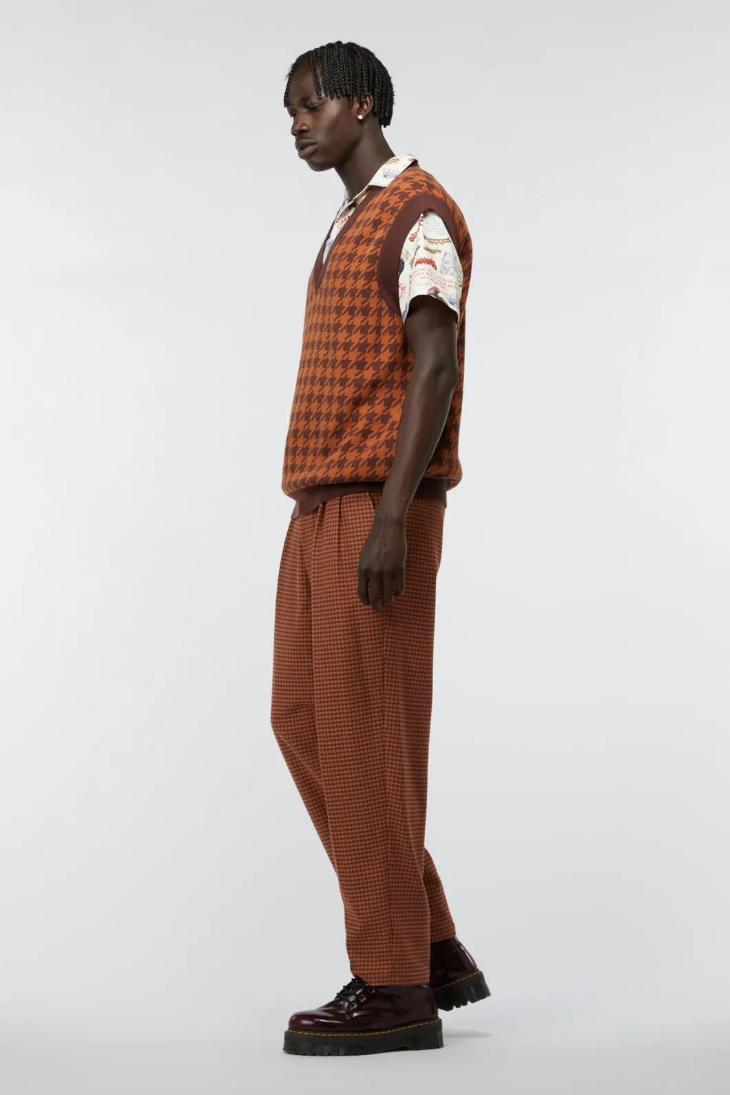Dodo Houndstooth Knit Vest