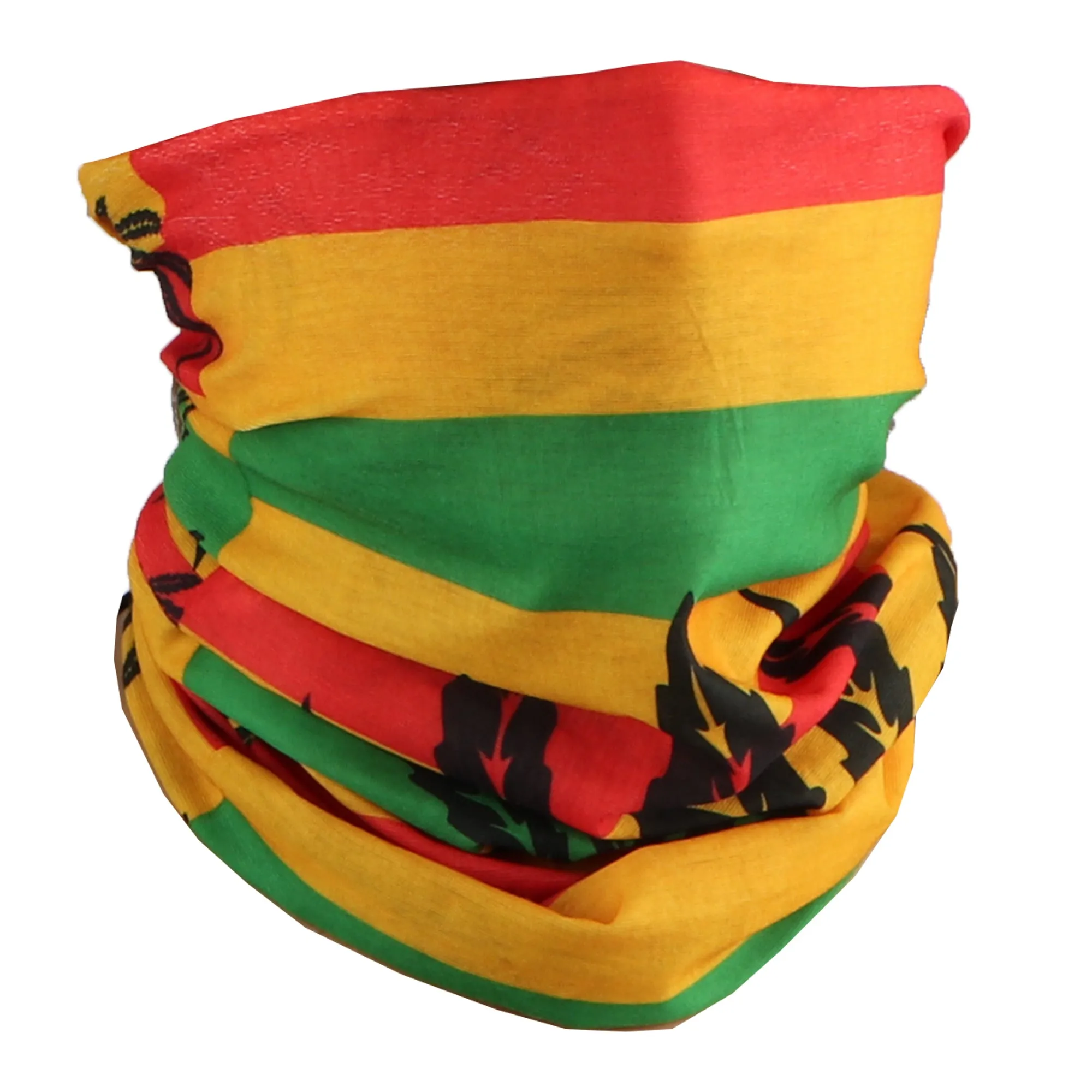 Green Orange Stripes Seamless Face Mask Neck Gaiter