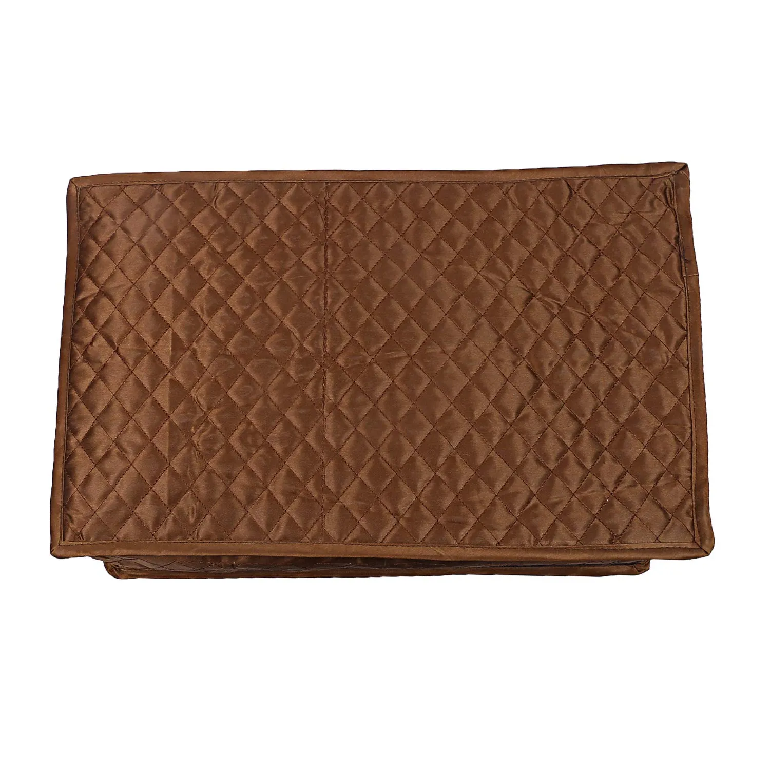 Kuber Industries 3 Layered Quilted Satin 2 Pieces Shirt Cover (Brown) -CTLTC10587