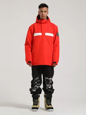 Men's Red Pullover Ski Suit