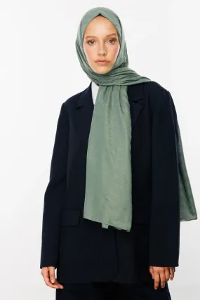 Mold Green Bamboo Jacquard Hijab