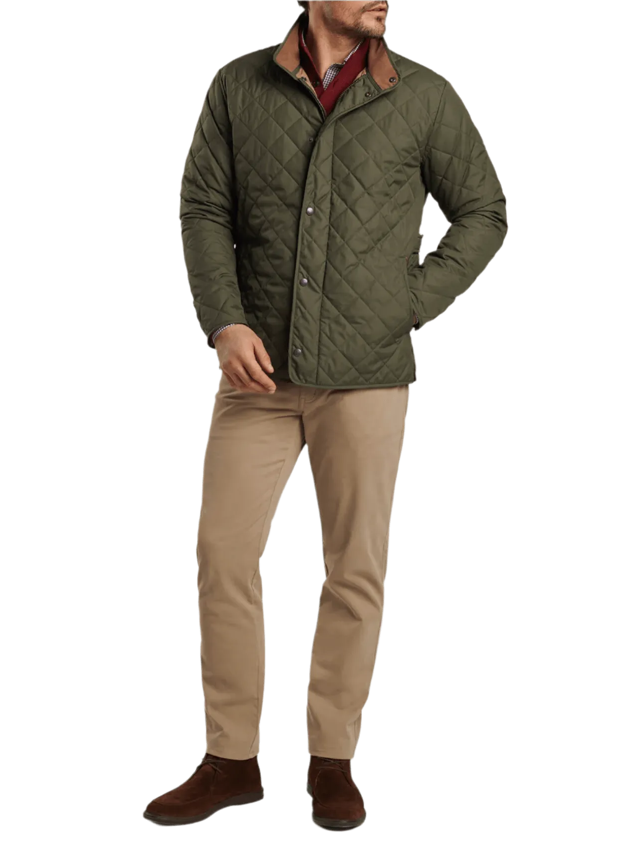 Peter Millar - Men's Suffolk Coat - Dark Olive