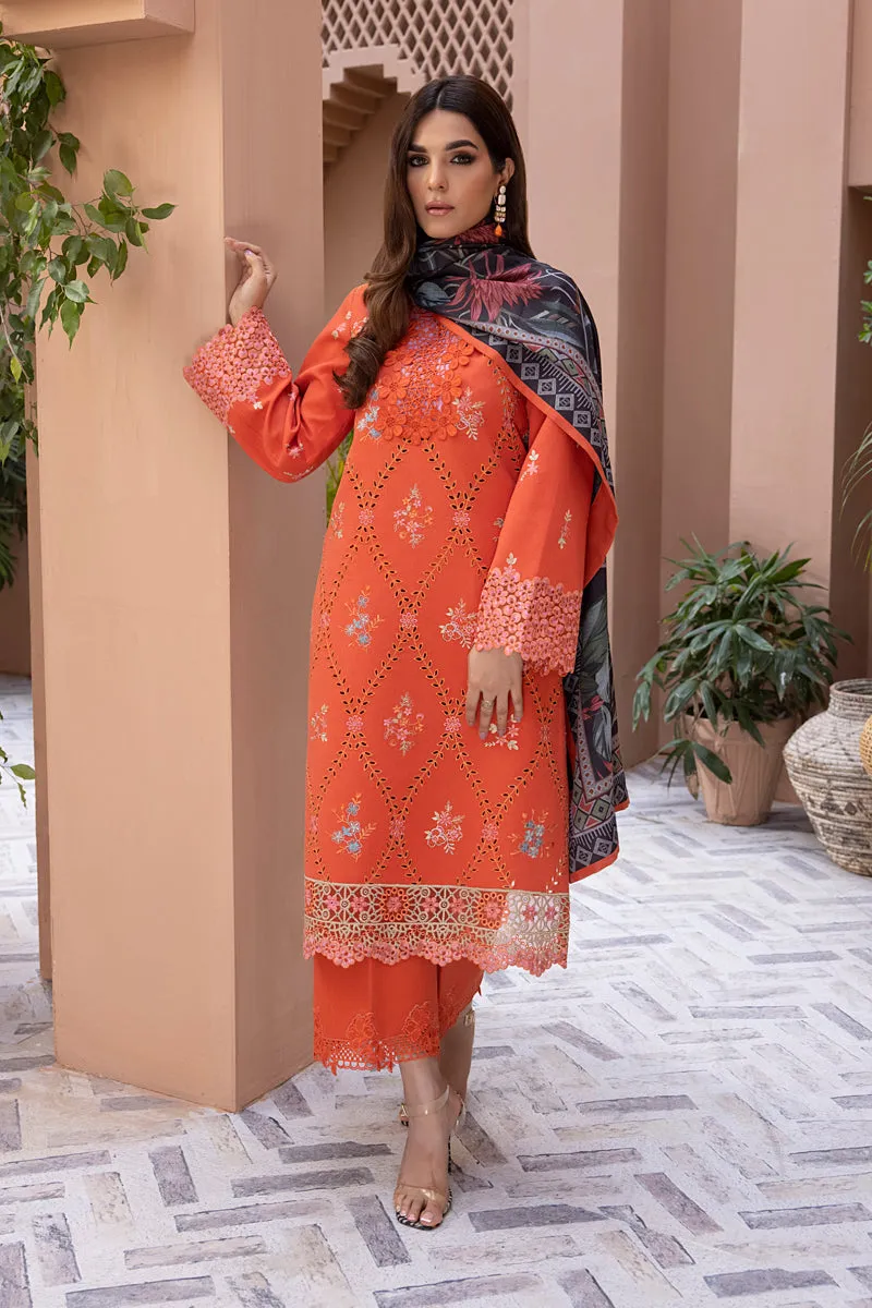 Rang Rasiya Carnation Karandi Collection with Shawl – Dilara