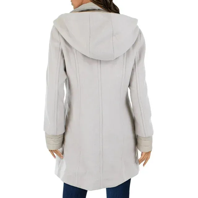 Soia & Kyo Rooney Hooded Mixed Media Coat MSRP $575 # 10B 1921 NEW