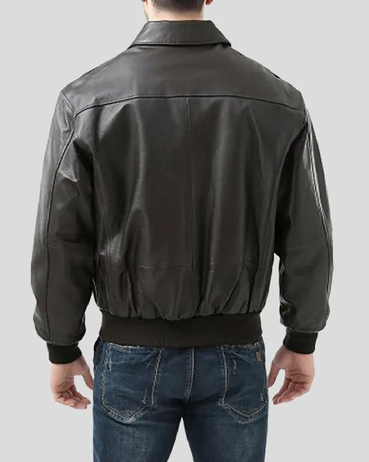 Wilt Black Bomber Leather Jacket