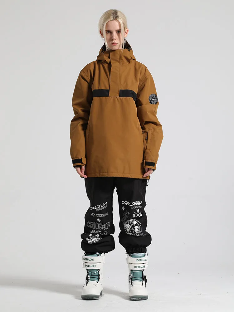 Women's Red Pullover Ski Suit