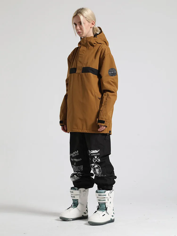 Women's Red Pullover Ski Suit