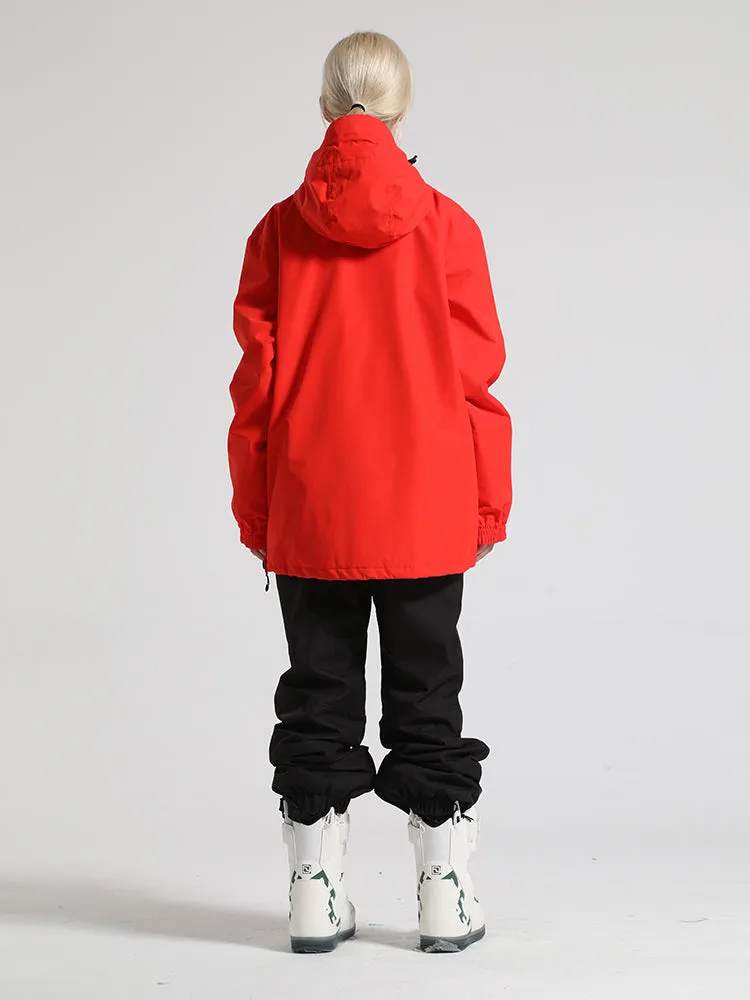 Women's Red Pullover Ski Suit