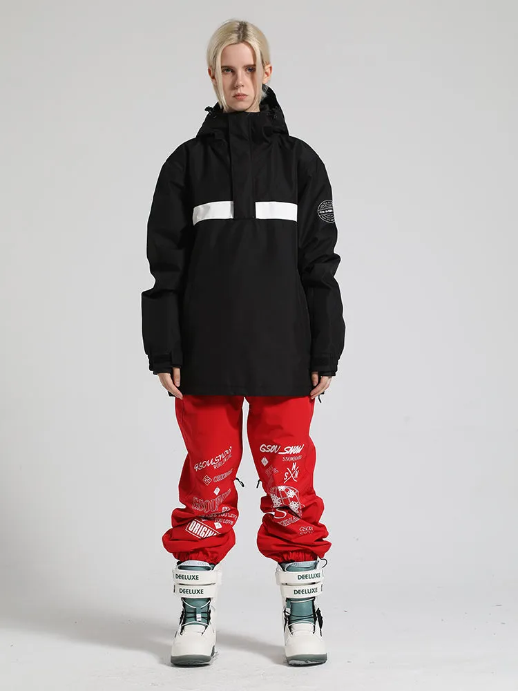 Women's Red Pullover Ski Suit